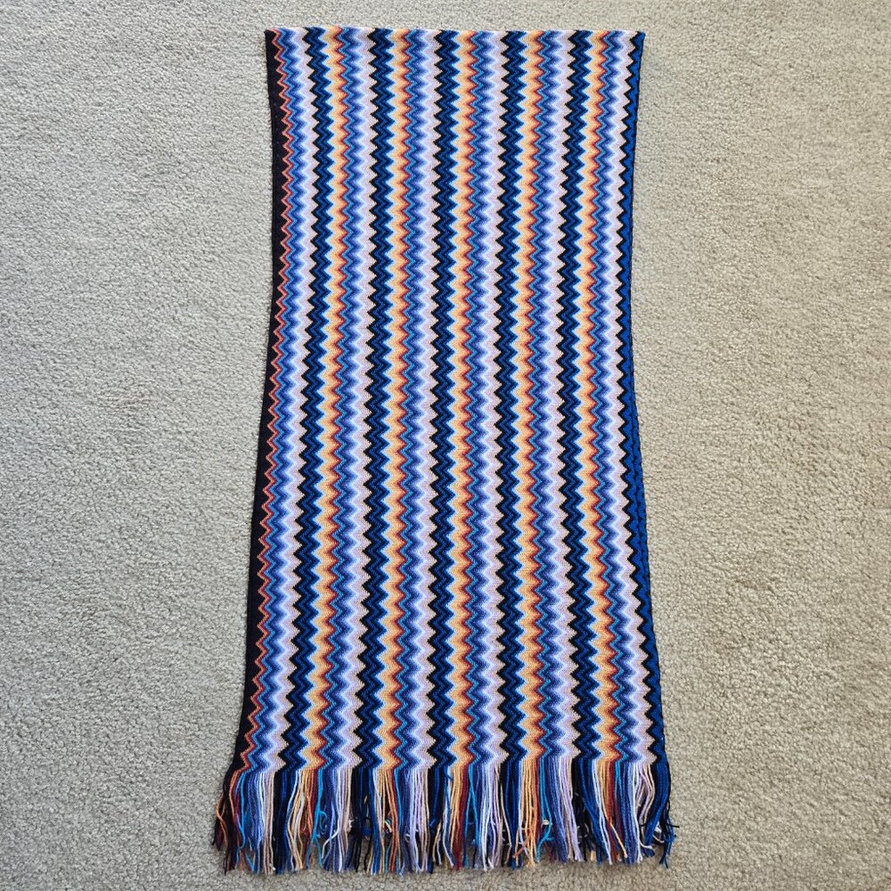 Missoni Vibrant Zig Zag Scarf in Perfect Condition Wool Blend - Picture 2 of 6